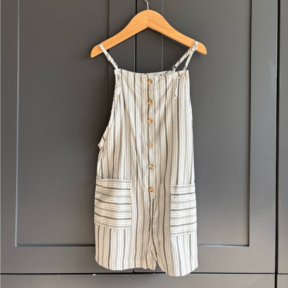 Billabong Kids Striped Romper with Buttons